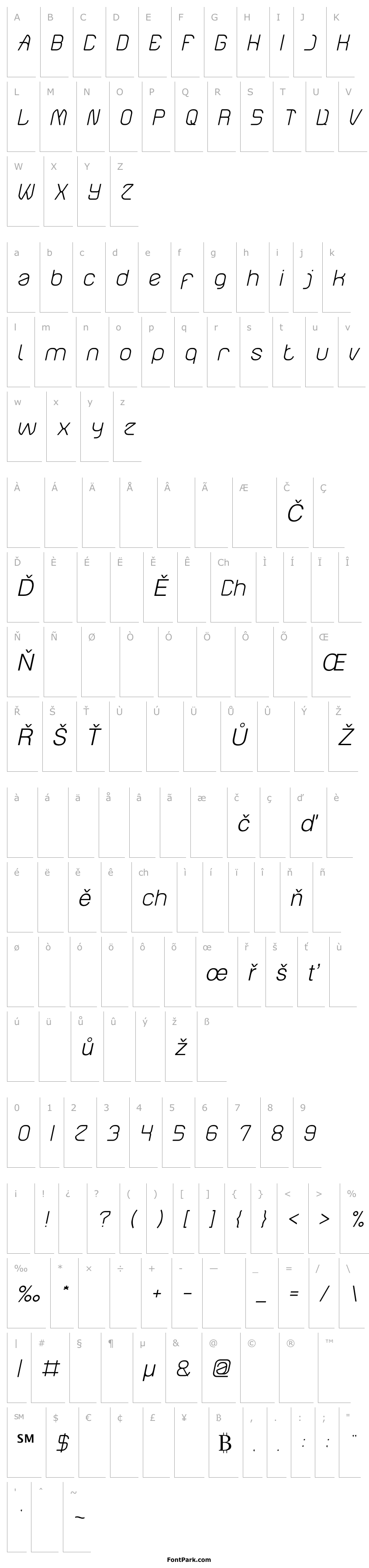 Přehled Electro Static Rain-Light Italic