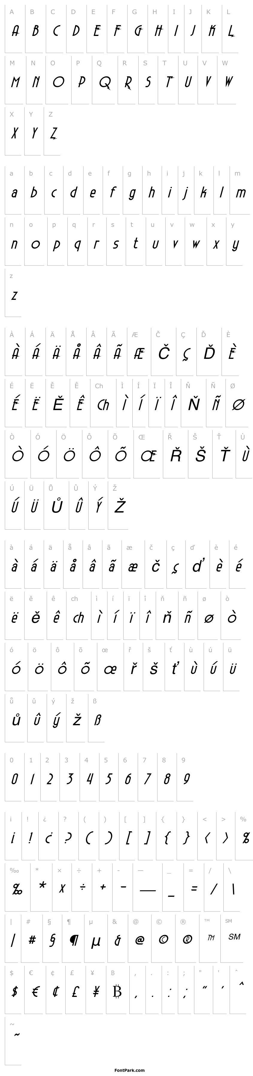 Overview Electrorocket Italic