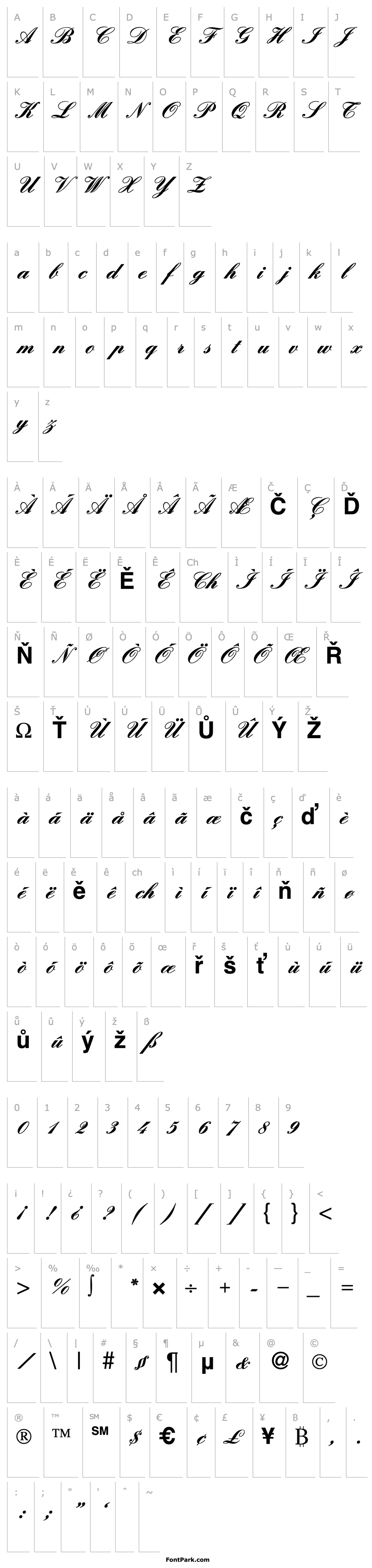 Overview ElegantHandTwoHeavy-Regular