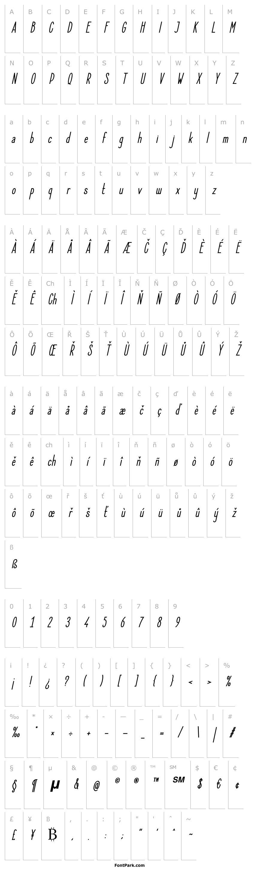 Overview ElegantSans-BoldItalic