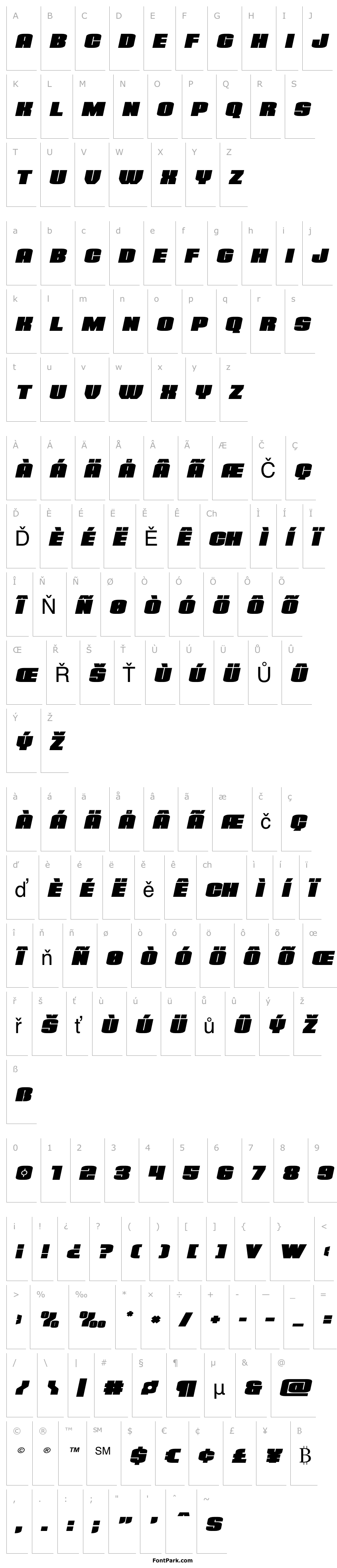 Přehled Elephant Gun Expanded Italic