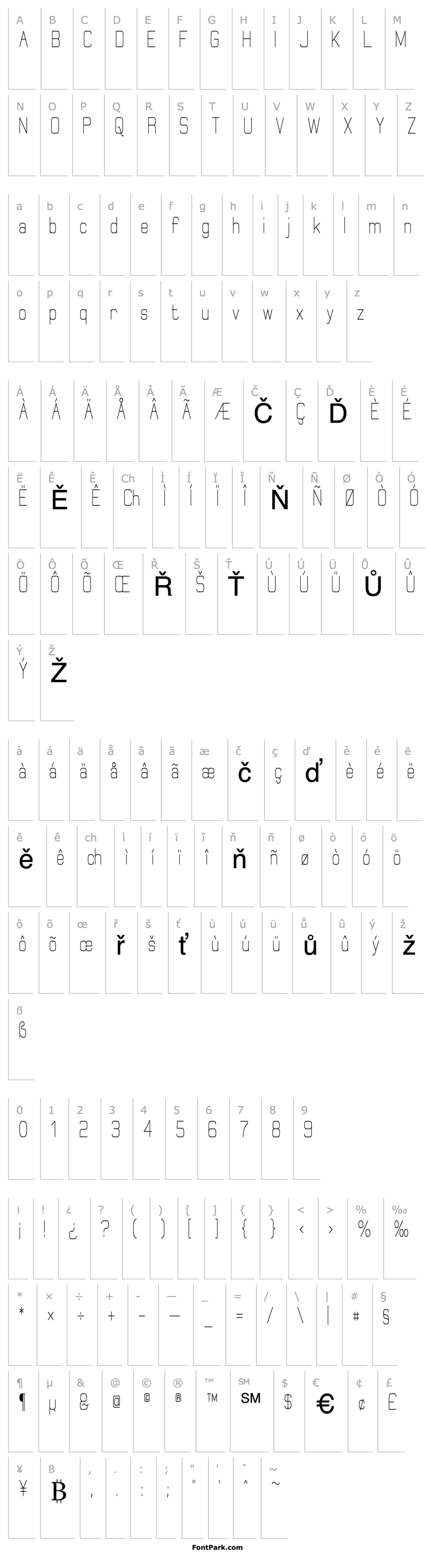 Přehled Elgethy Condensed