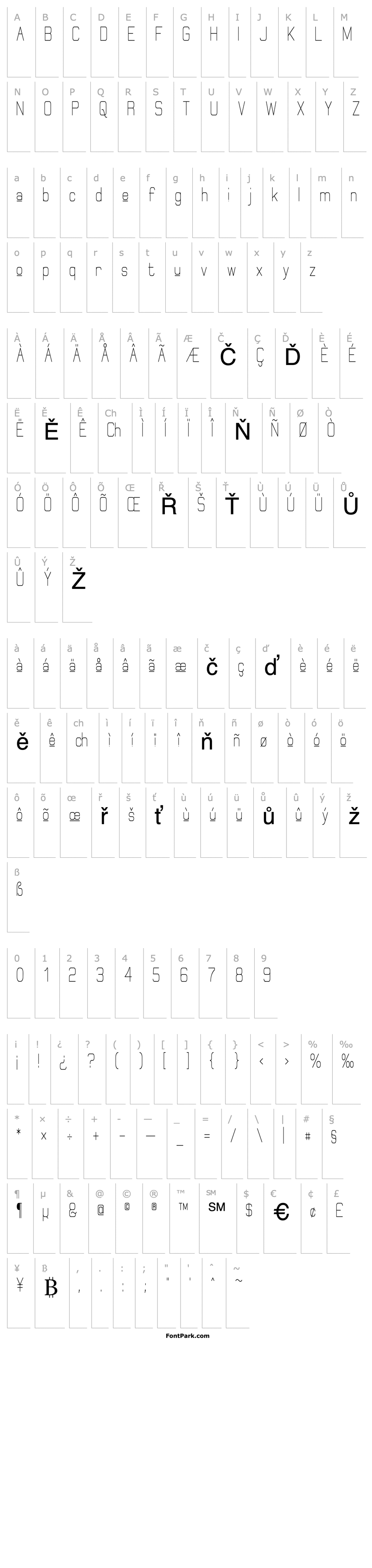 Přehled Elgethy Upper Condensed