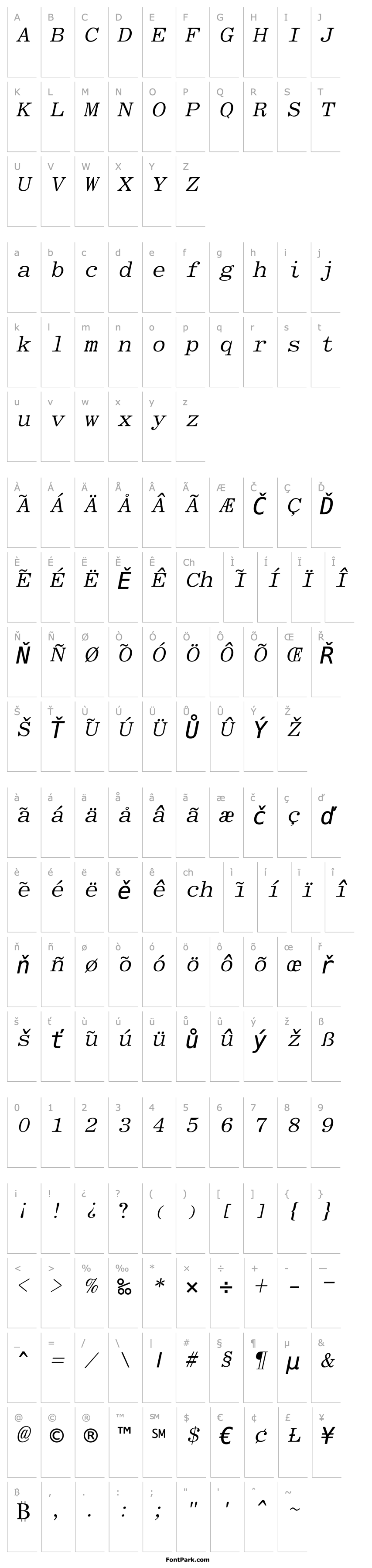 Přehled Elite Italic