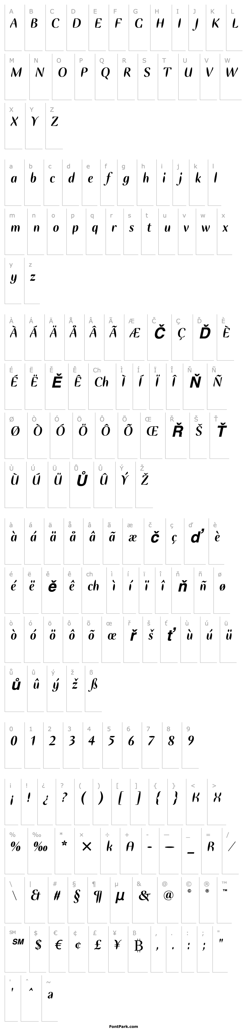 Overview Ellipse ITC Bold Italic