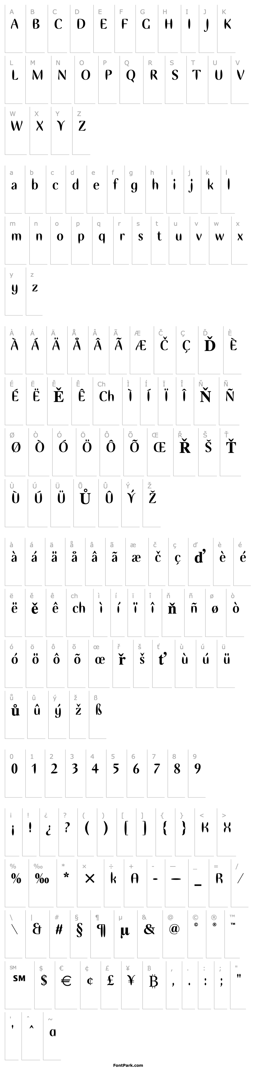 Přehled Ellipse ITC TT Bold