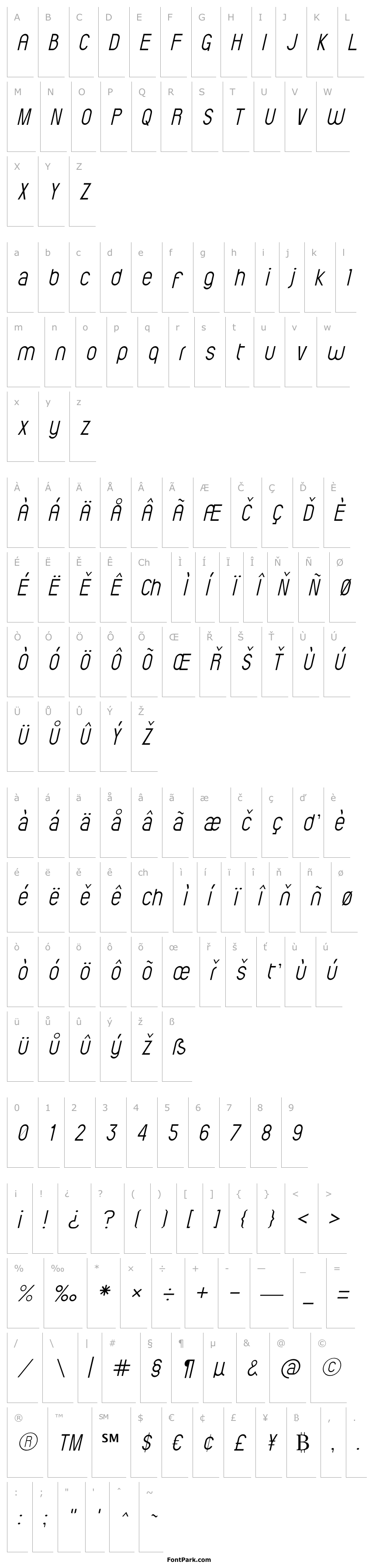 Přehled ElValleLG Light Italic