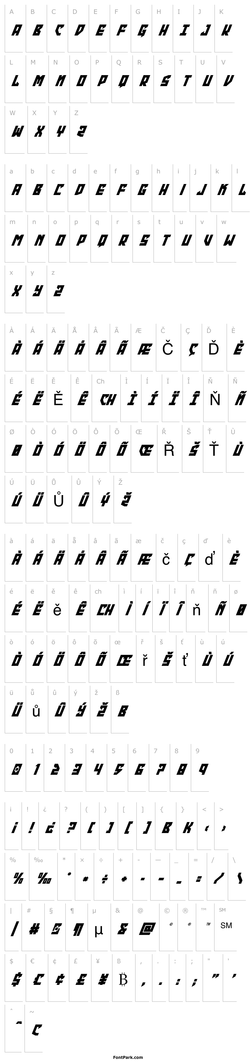 Přehled Emerald Beacon Super-Italic