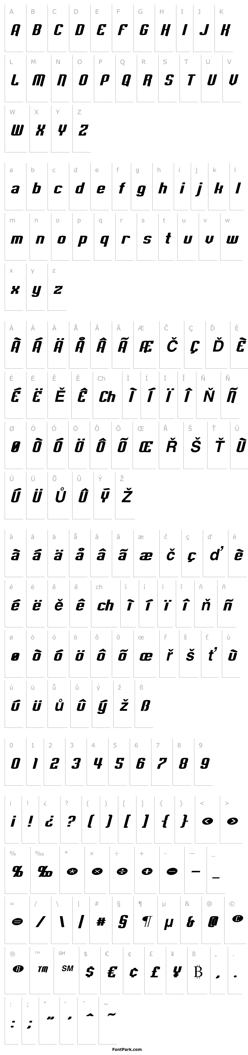 Přehled Empanada Extended Bold Italic