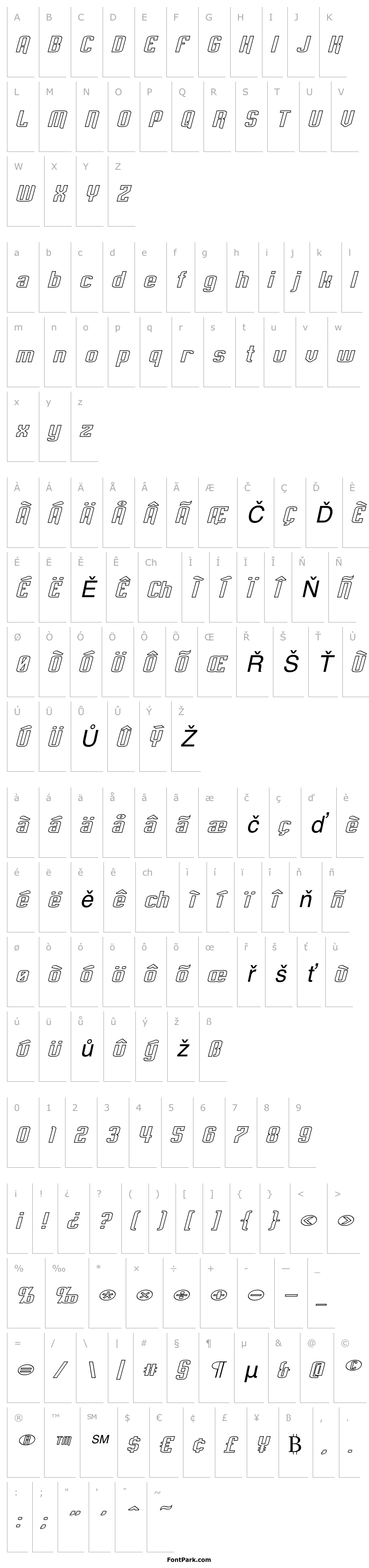 Přehled Empanada Extended Outline Italic