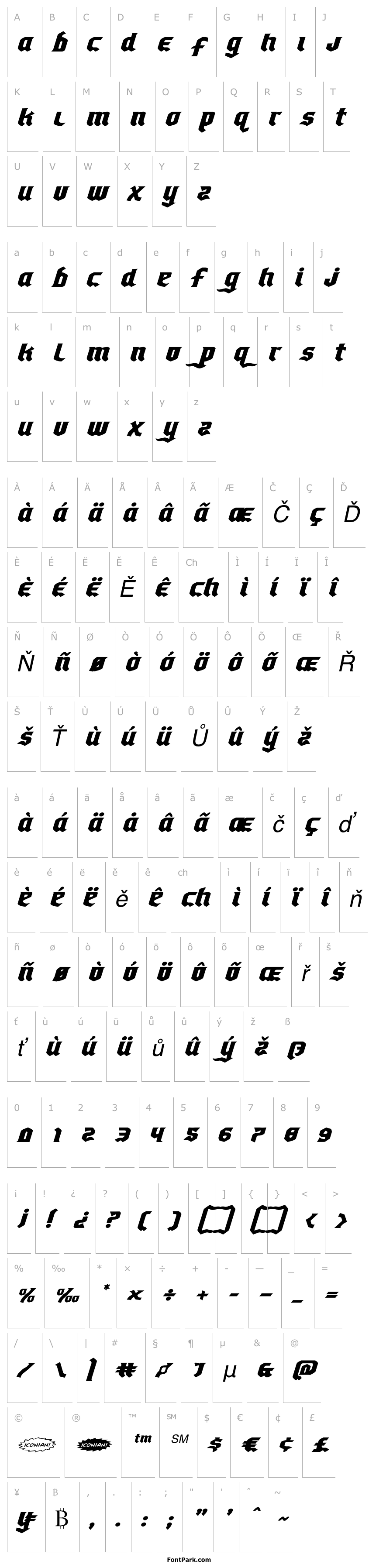 Overview Empire Crown Expanded Italic
