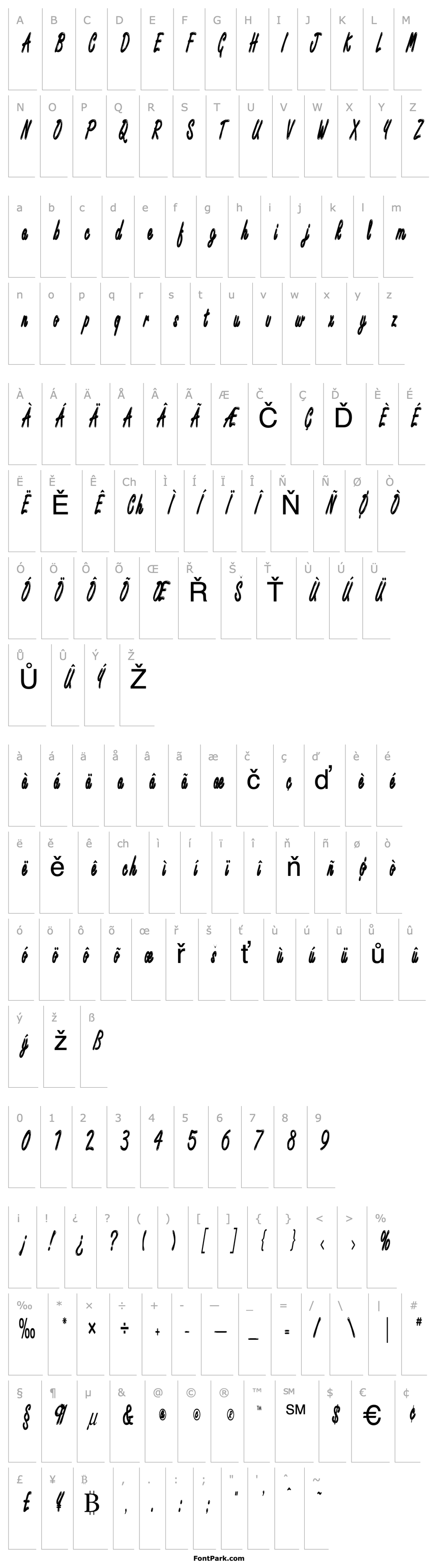 Přehled Encino Xtra Condensed Normal