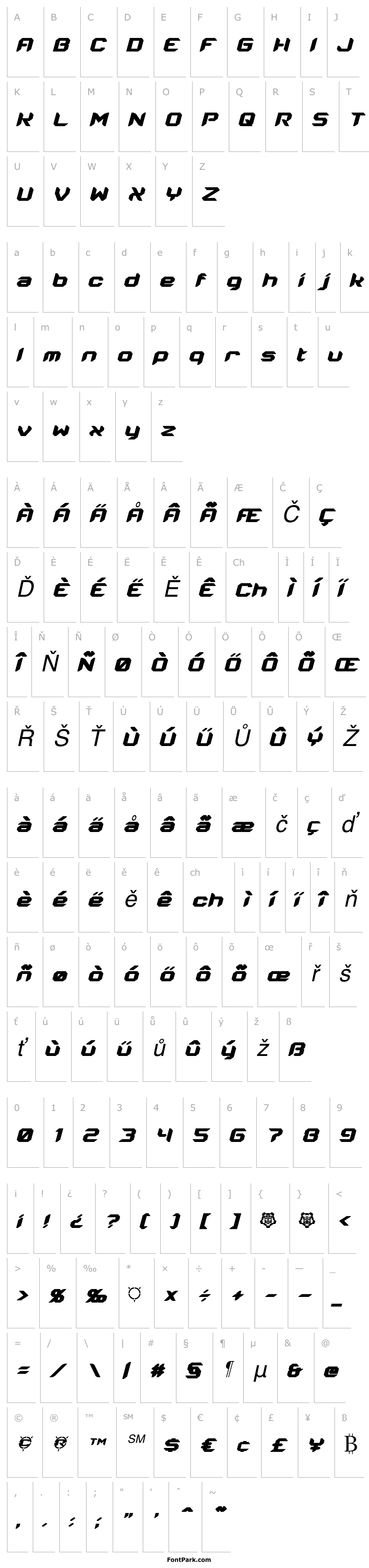 Přehled Energon Condensed Italic