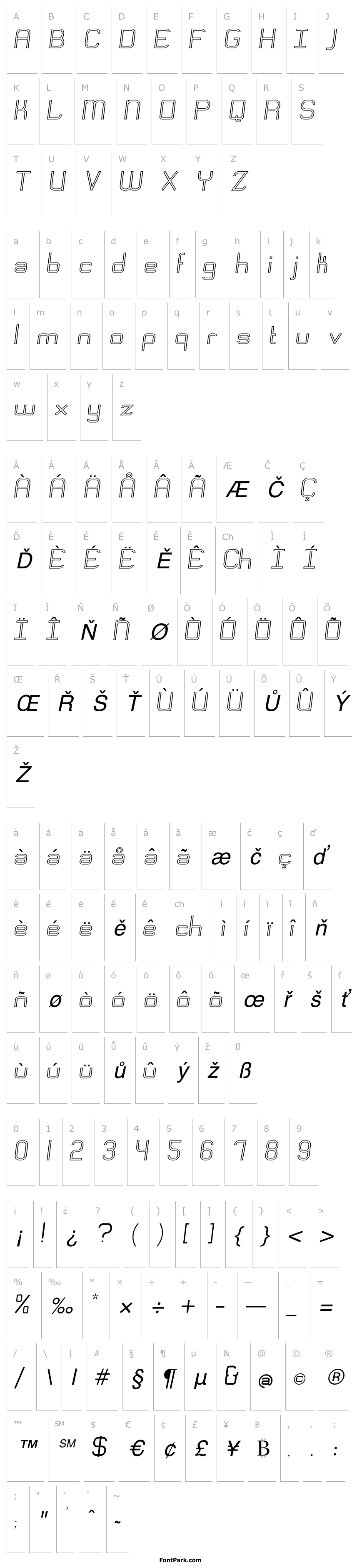 Overview Engadi Regular Outline Oblique