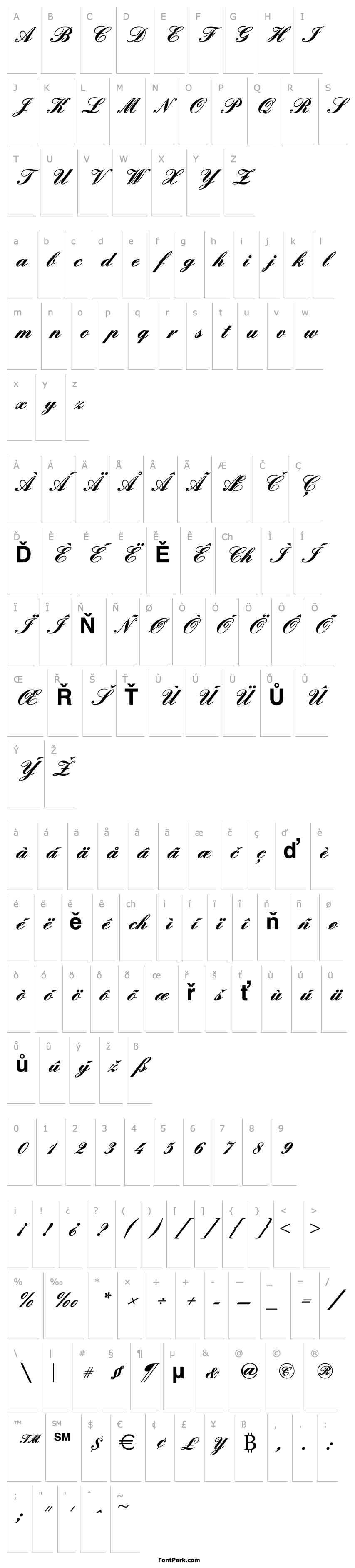 Overview Englische_Becker_Joining_Bold