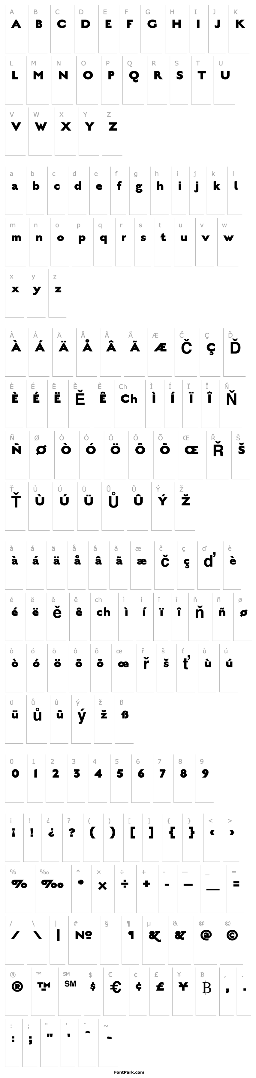 Overview EnglishGrotesqueExtraBold