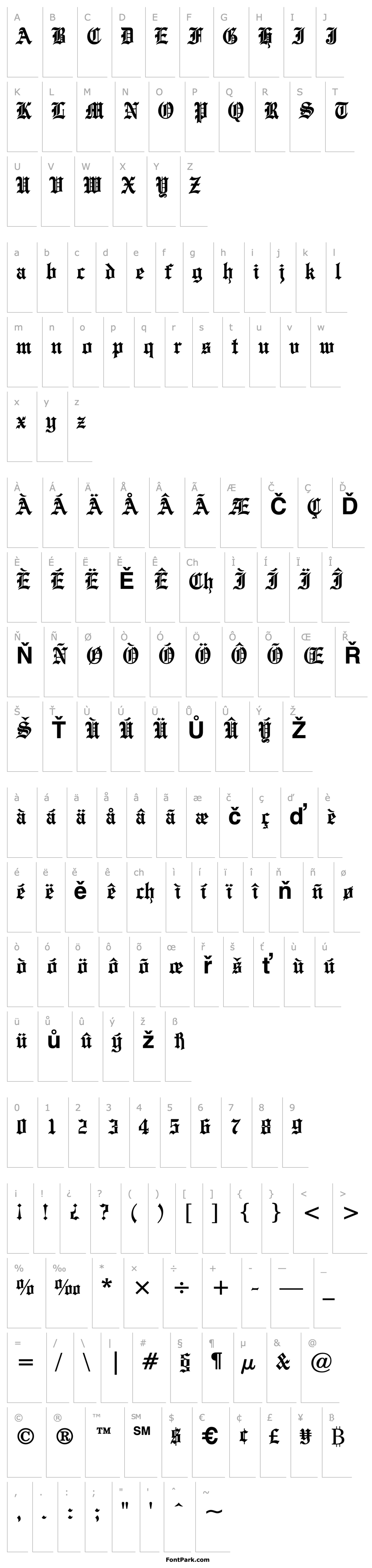 Přehled Engraved Condensed Bold