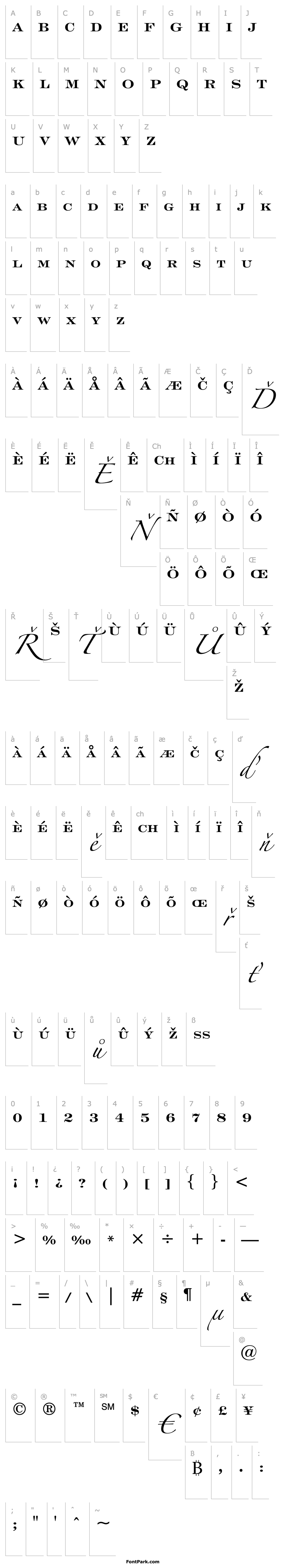 Overview Engravers' Roman Bold BT