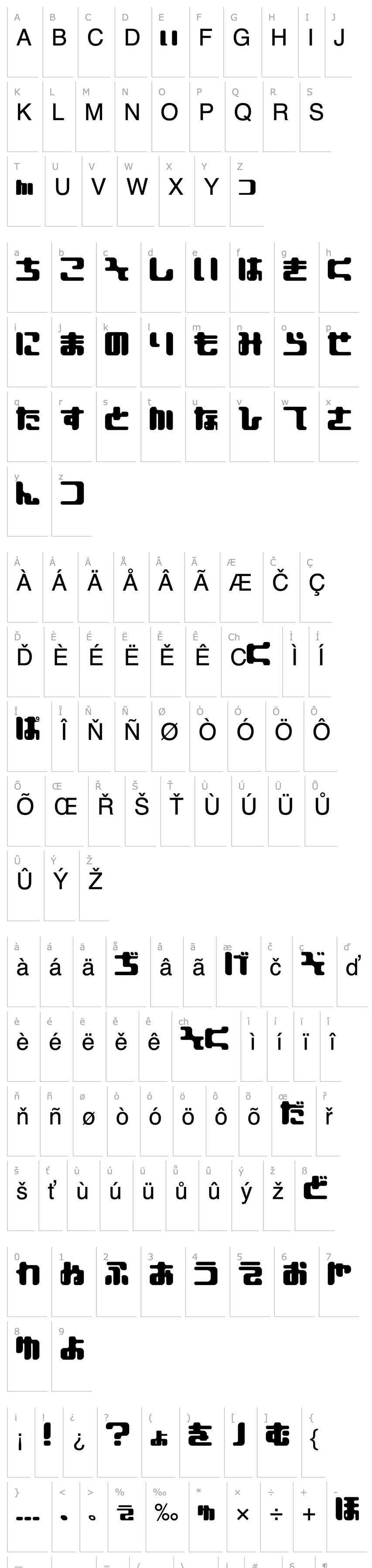 Přehled EOPla￿a hiragana