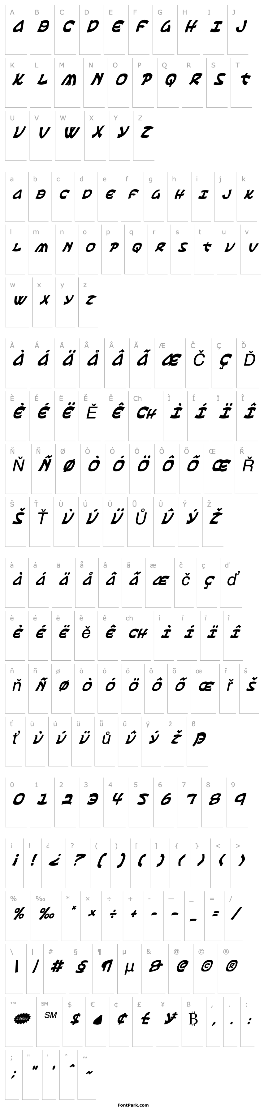 Overview Ephesian Condensed Italic