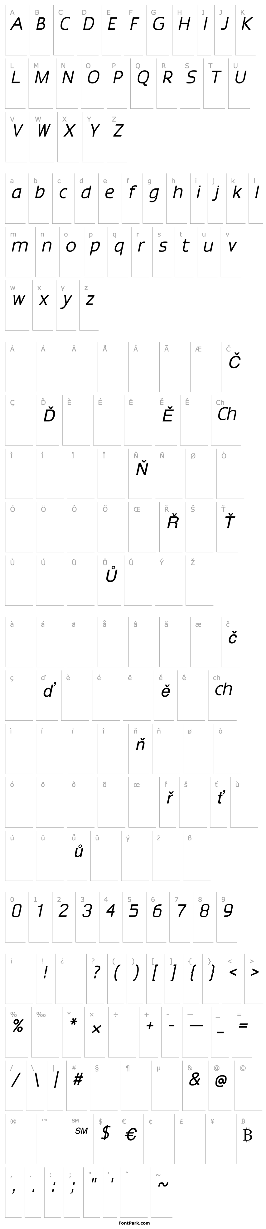 Přehled Epsy Sans Italic