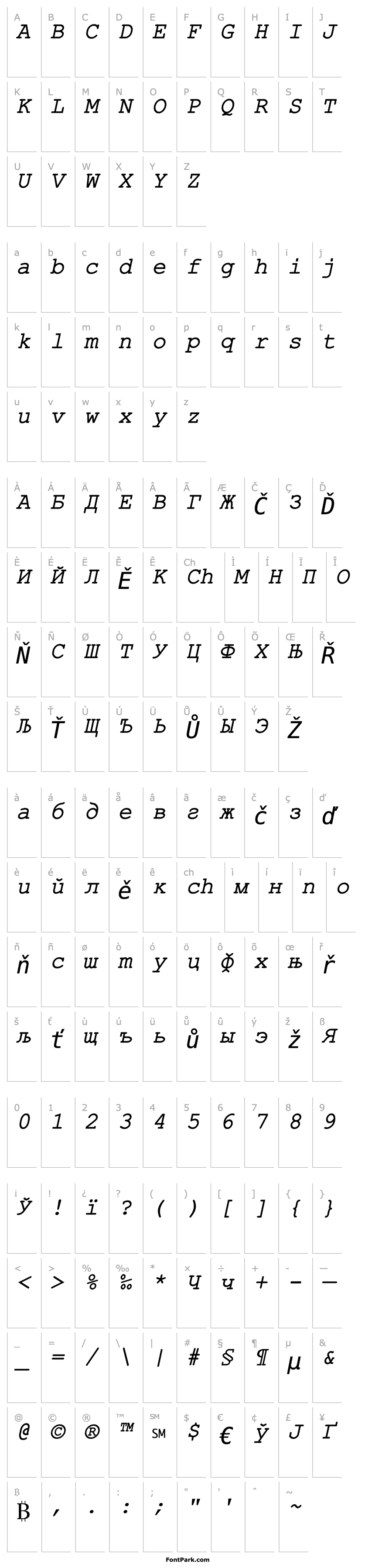 Overview ER Kurier 1251 Italic