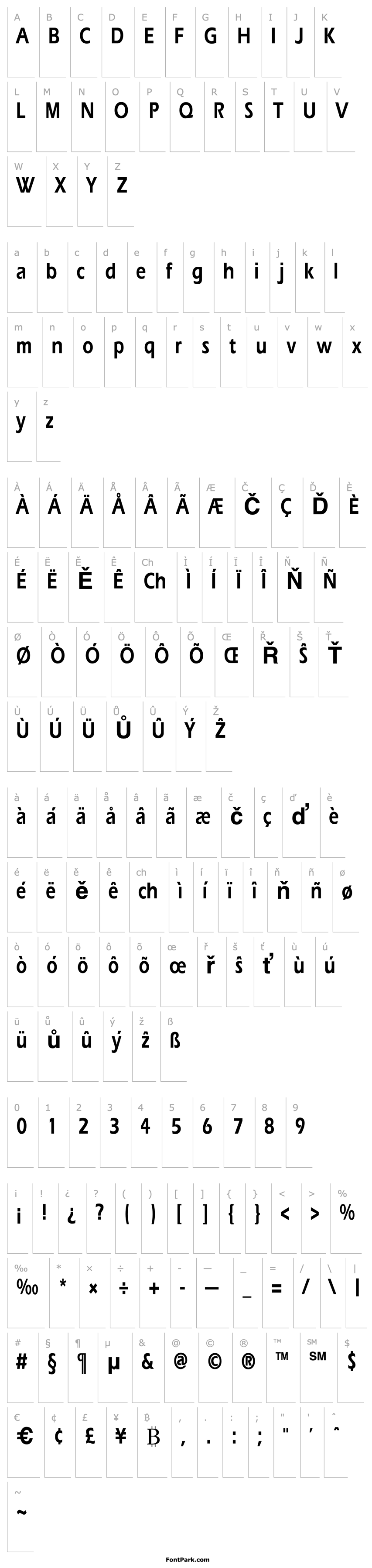 Overview ErgoeCondensed Bold