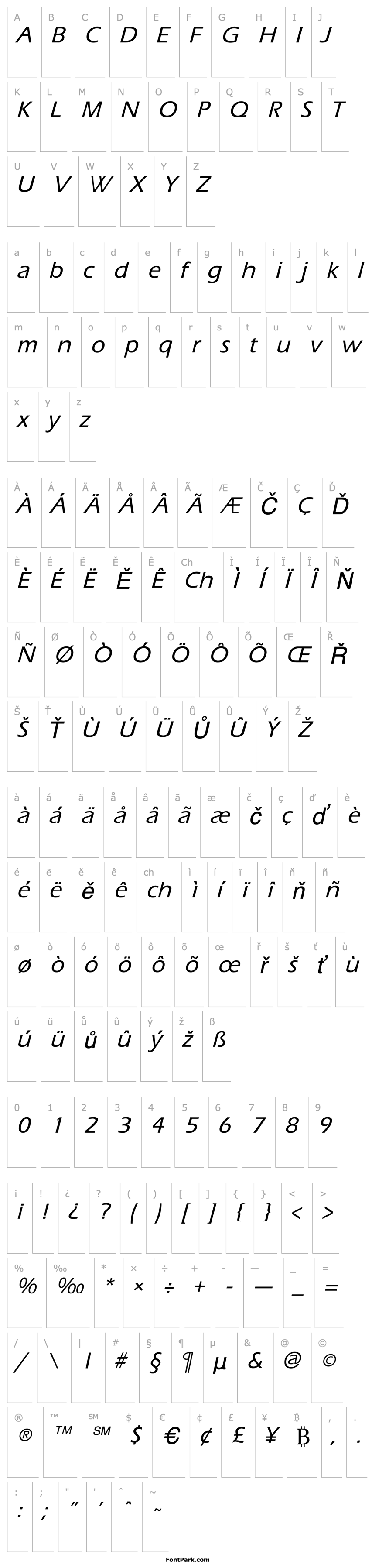 Overview ErgoeMild Italic