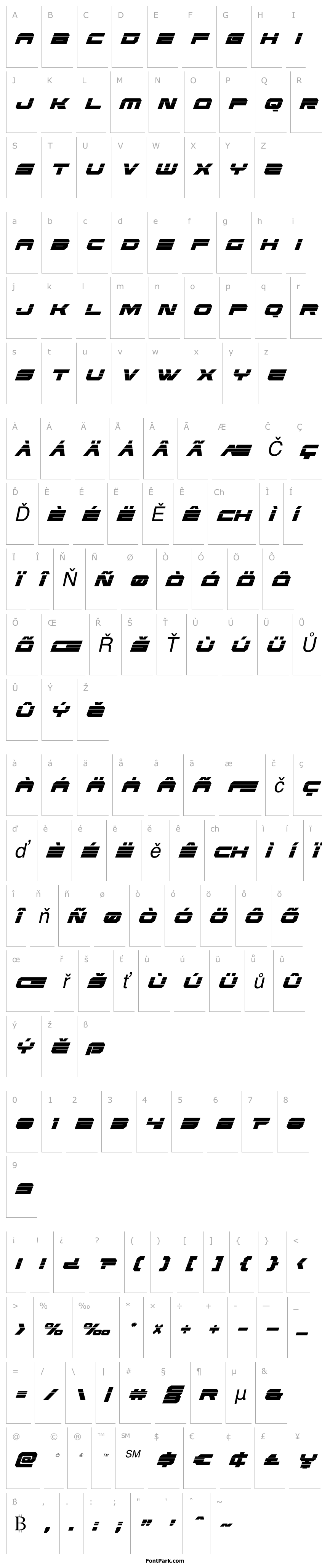 Overview Eridanus Condensed Laser Italic