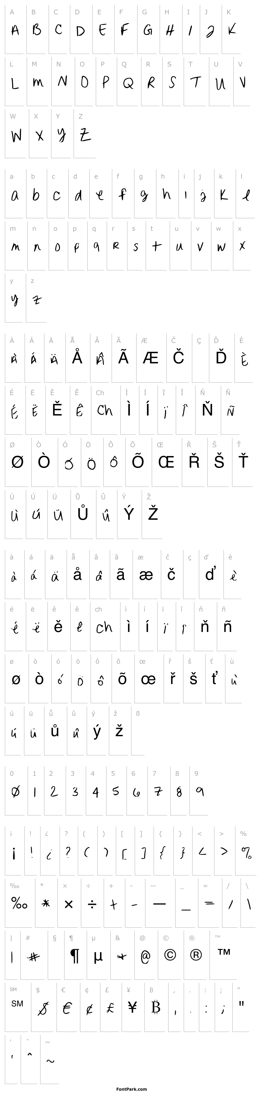 Přehled ErinnHandwriting