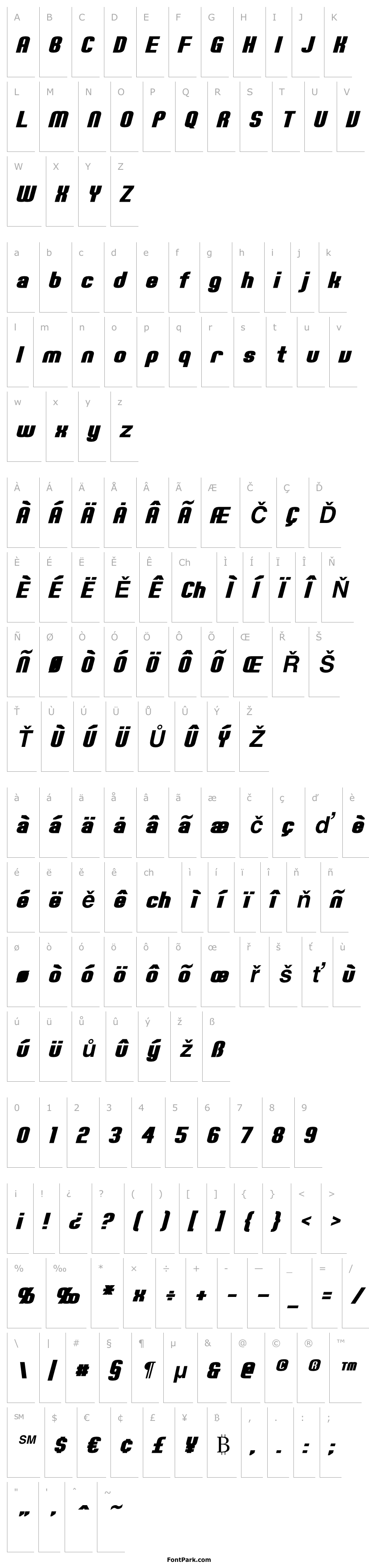 Přehled Erte Bold Italic