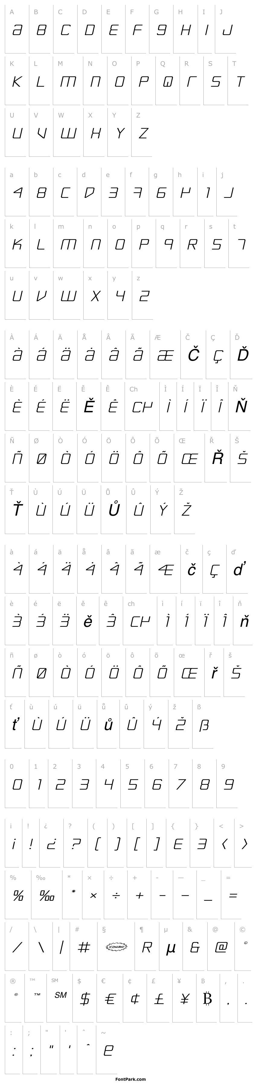 Přehled Escape Artist Expanded Semi-Italic