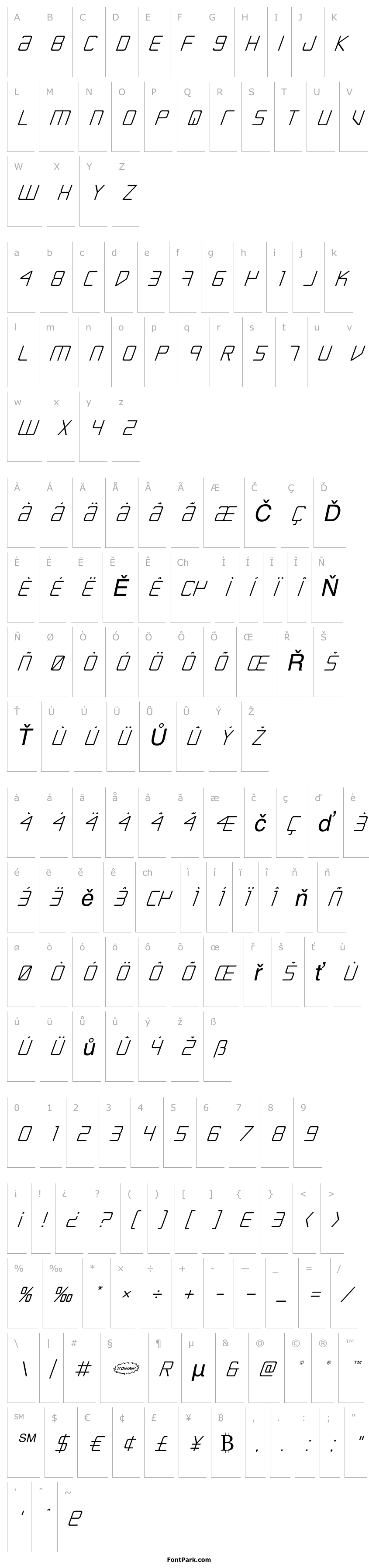 Přehled Escape Artist Italic