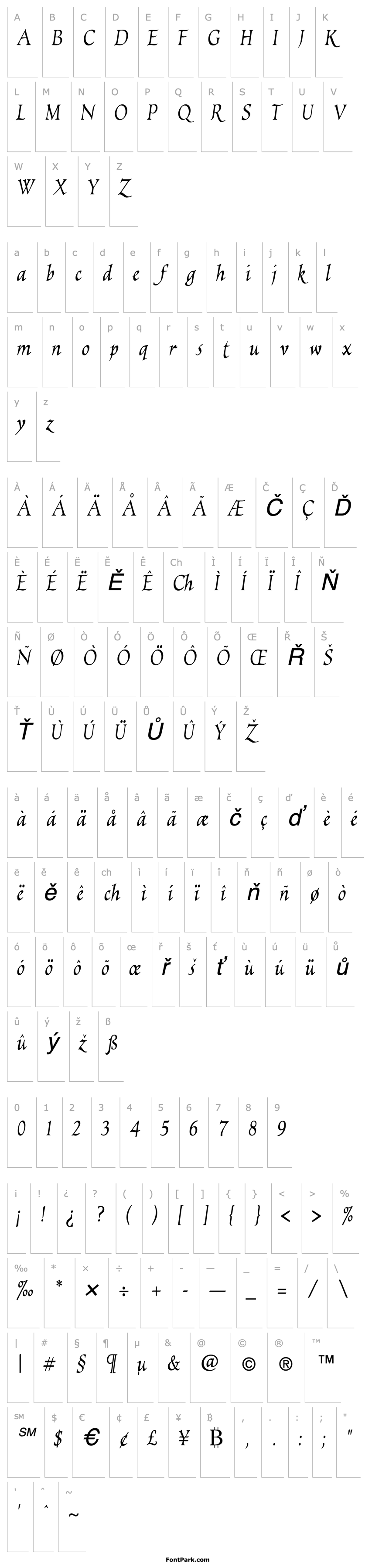 Overview EscribaUT Italic