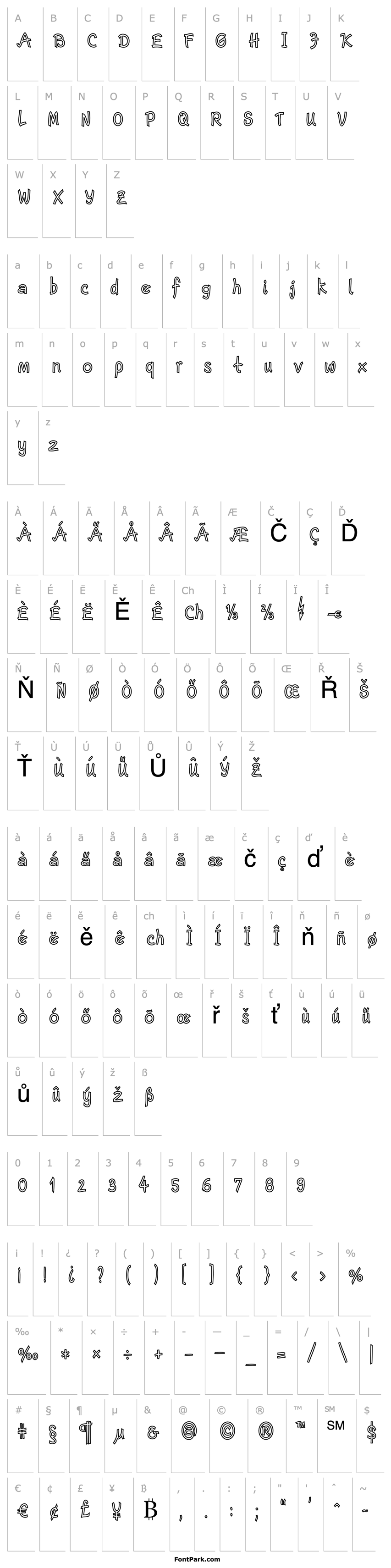 Overview Escript LT Bold Narrow Outline