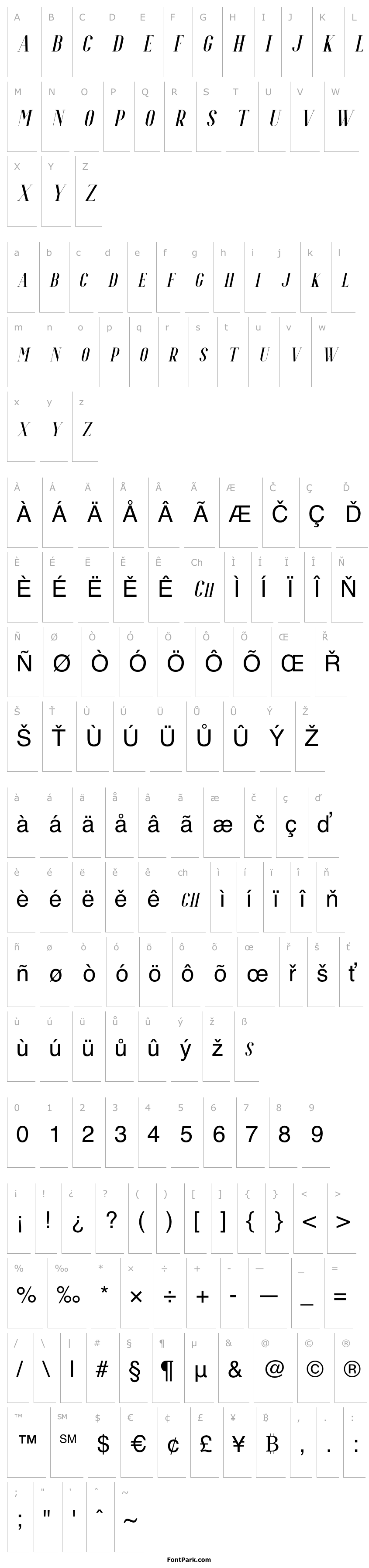 Overview EspoirSerifFree-Italic