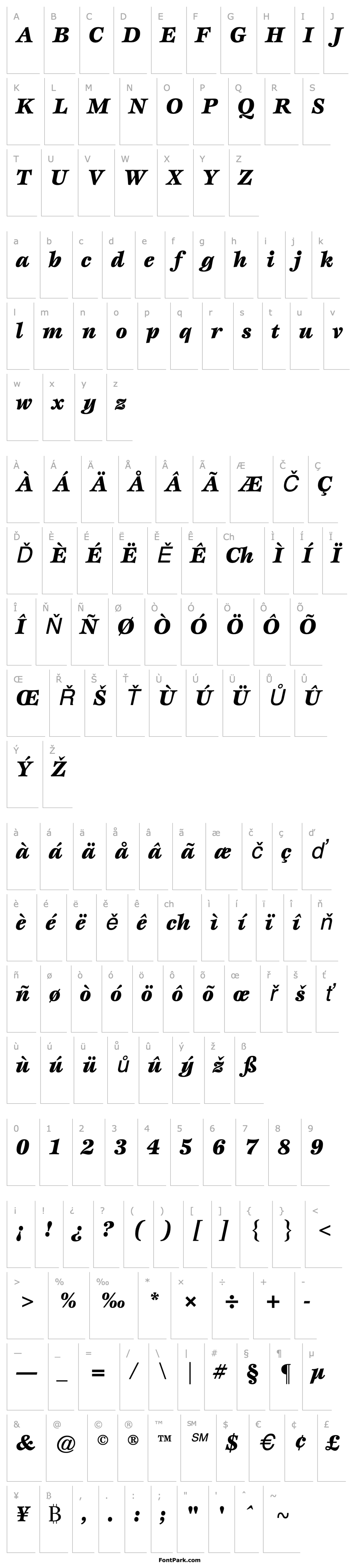 Overview Esprit BlackItalic