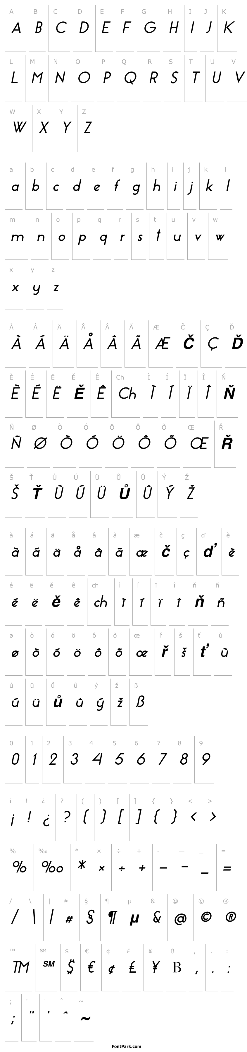 Overview Essence Sans Bold Italic