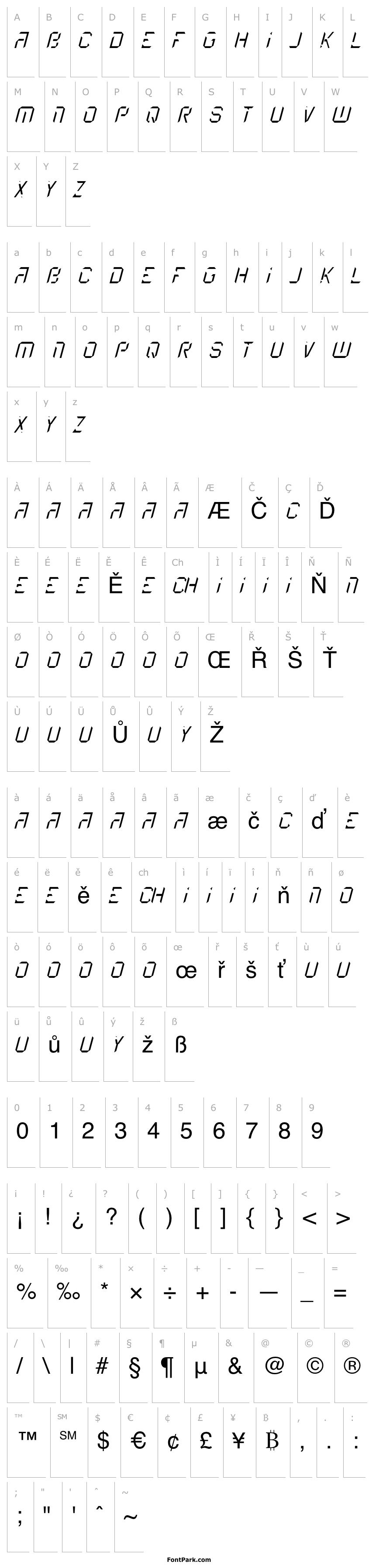 Přehled Etical Demo Light Italic