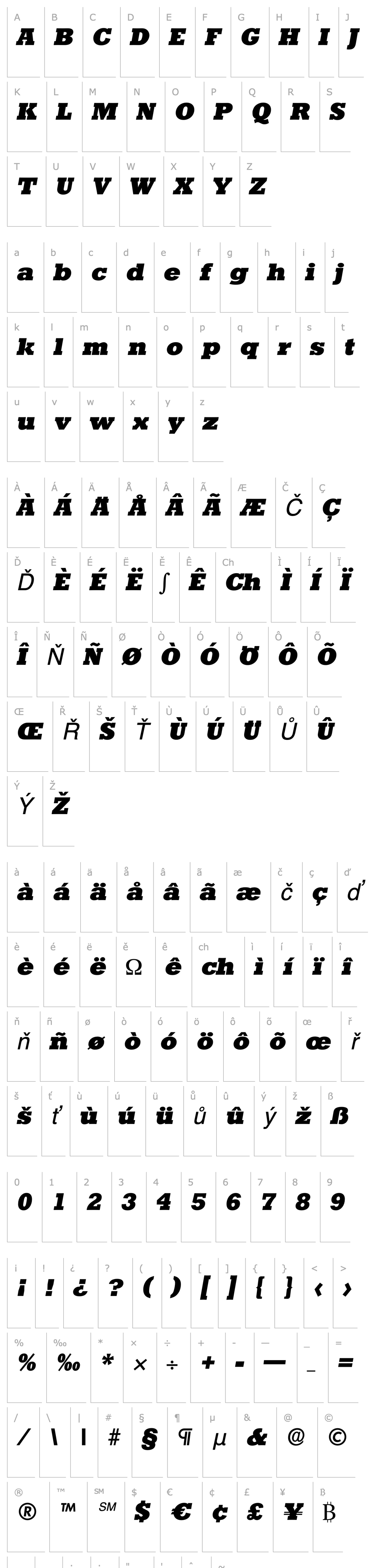 Overview EugeneBecker-Heavy Italic