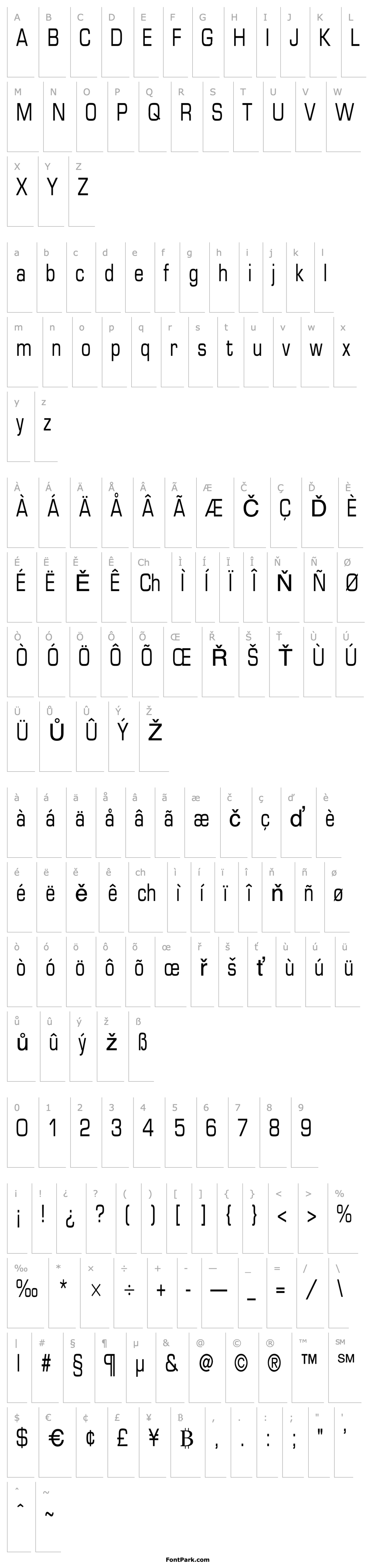 Přehled Eurasia Condensed Normal