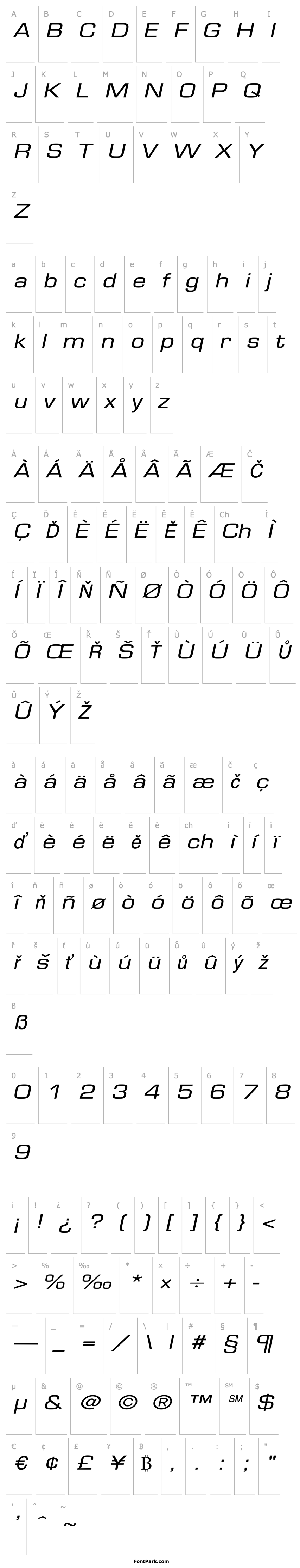 Přehled Eurasia Extended Italic