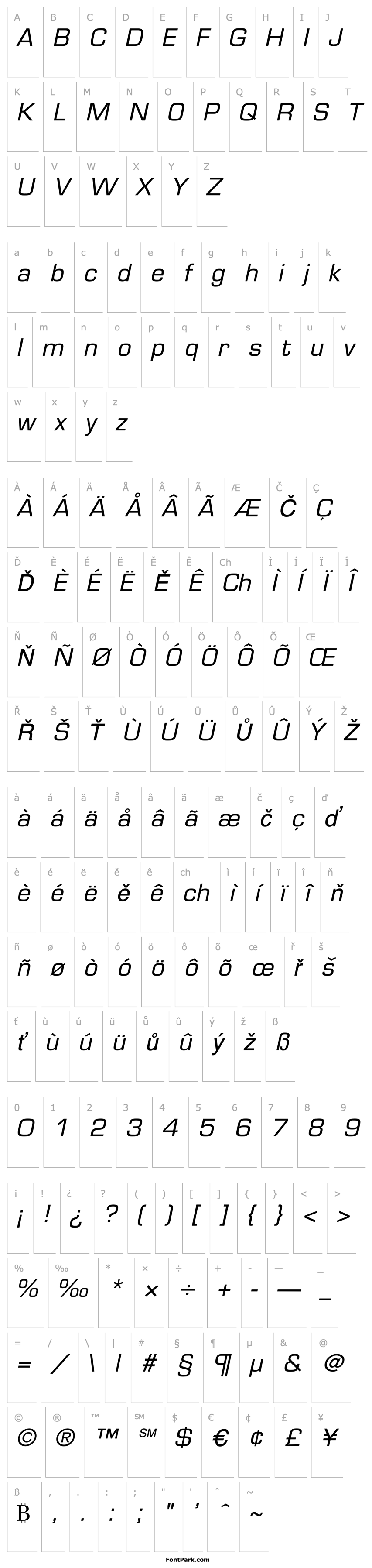 Overview Eurasia Wide Italic