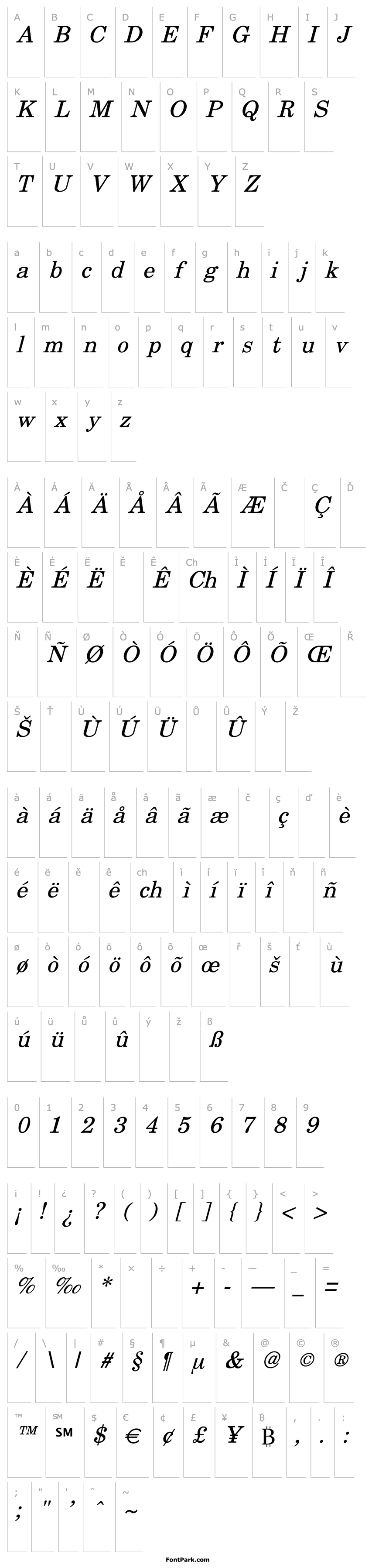 Overview Eureka Italic