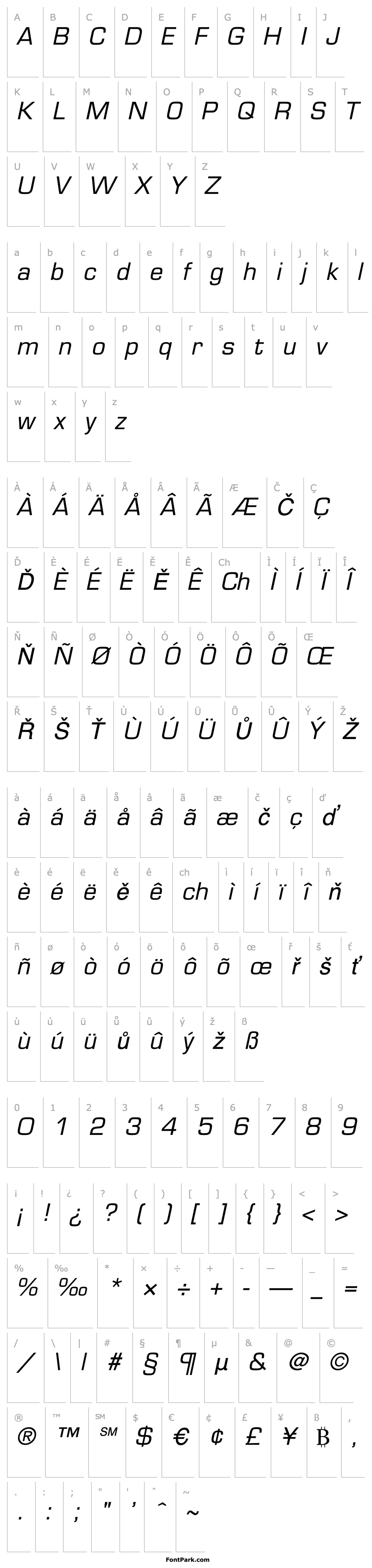 Overview Euromode Italic