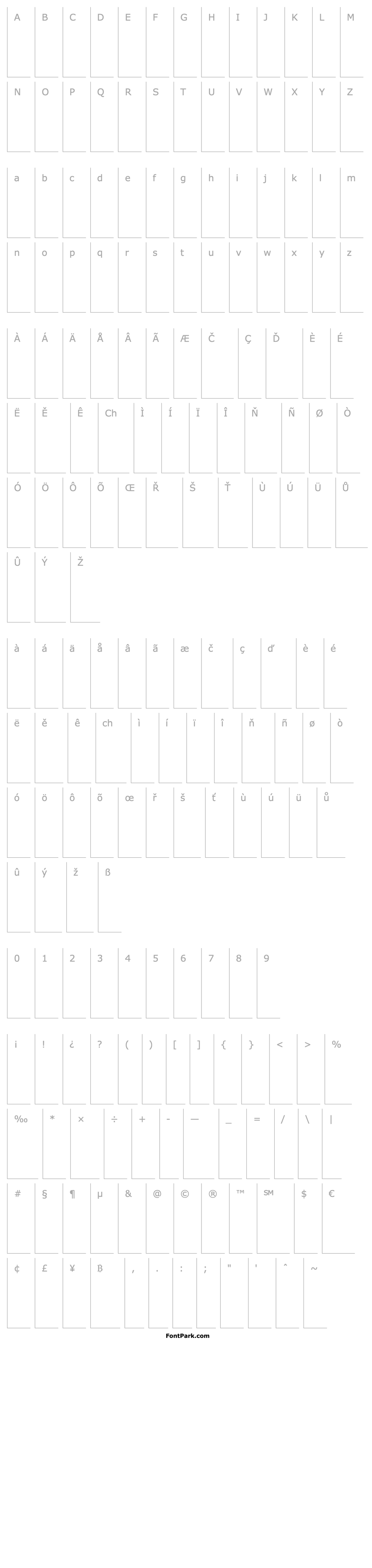 Overview EuropaGrotesqueBoldTab