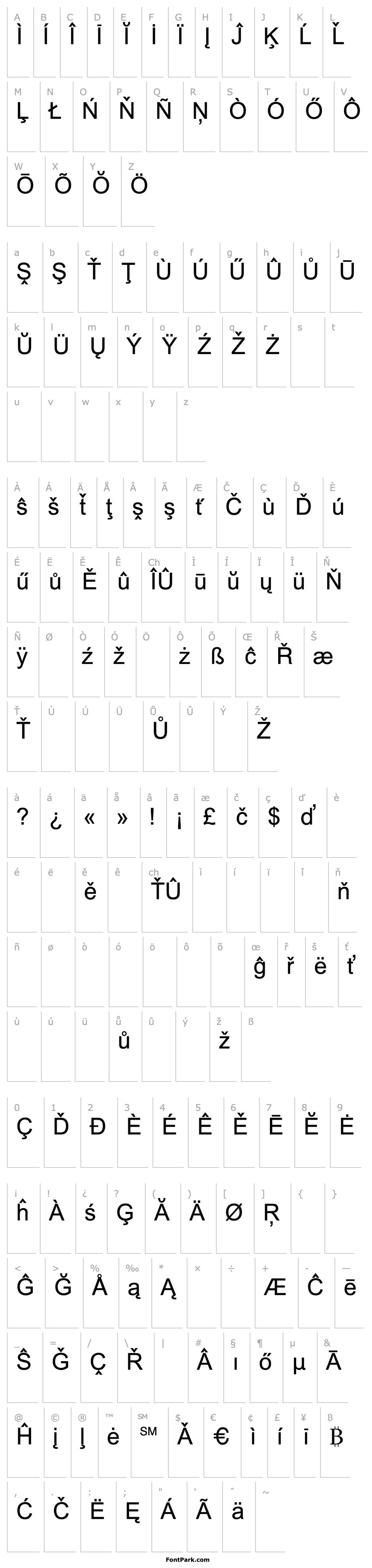 Overview European Helvetica