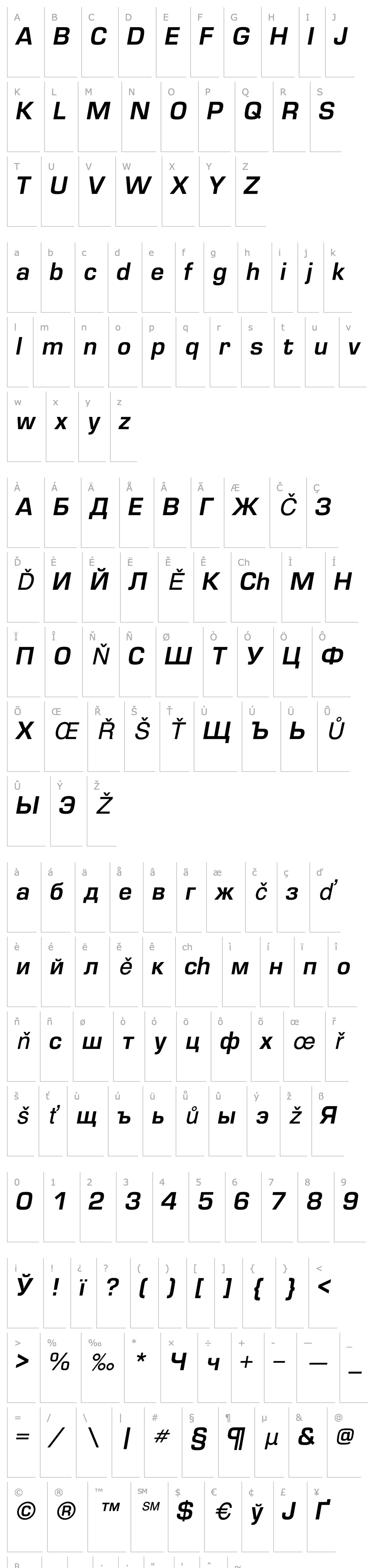 Overview EuropeDemi-Italic