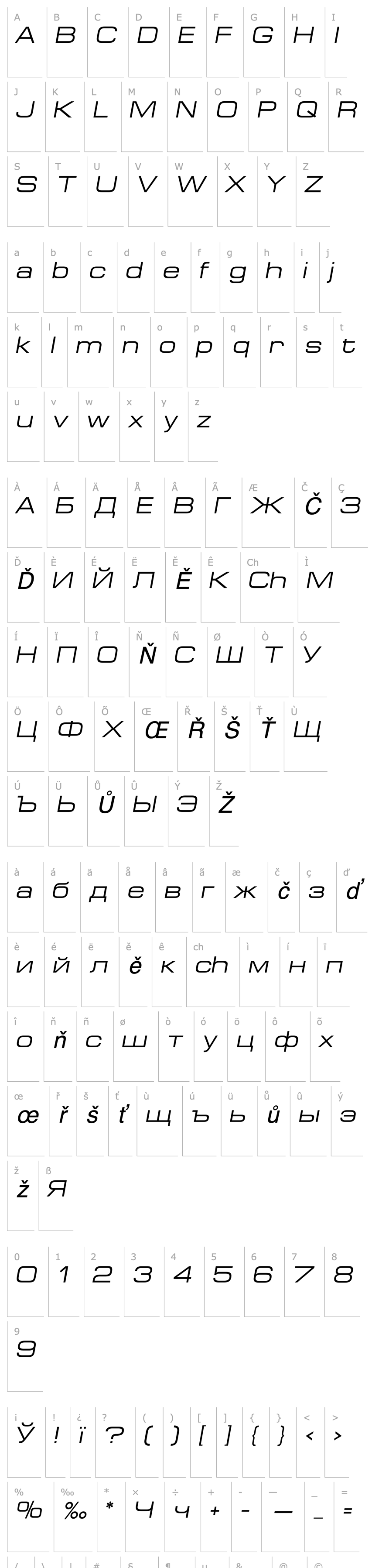 Overview EuropeExt-Italic