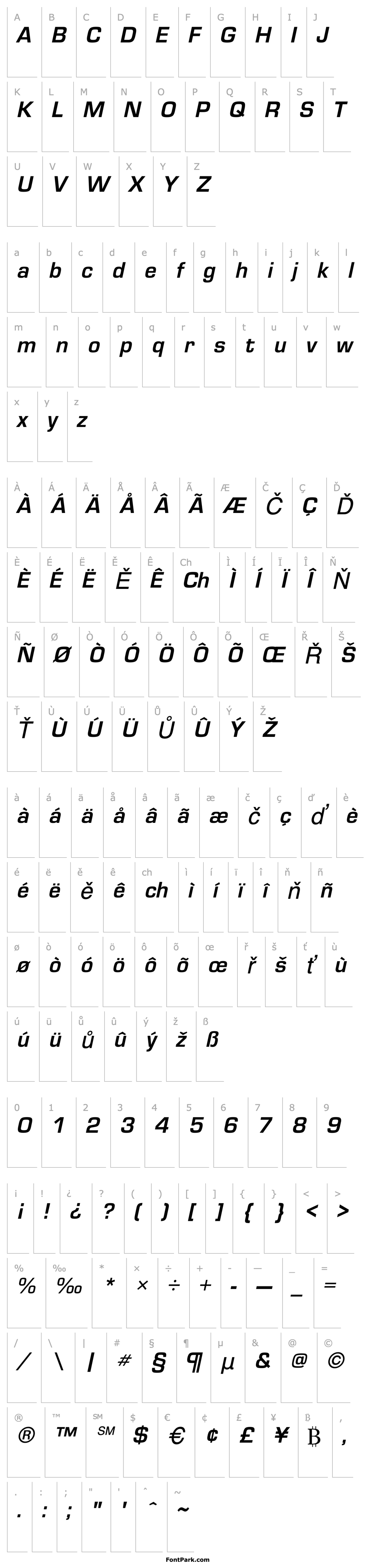 Overview Eurose Italic